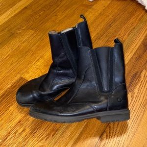 Bogs Pearl Leather Black Waterproof Pull On Boots